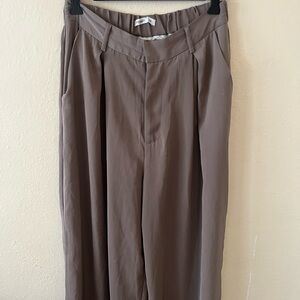 Tan Pleated Dress Pants